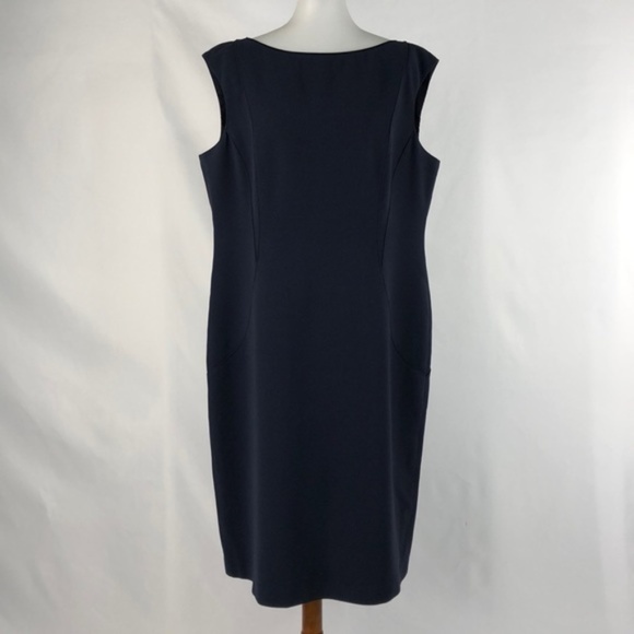 Lafayette 148 New York Dresses & Skirts - Lafayette 148 Navy Blue Sheath Dress, Size 16